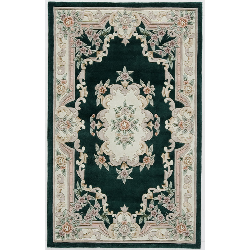 The Conestoga Trading Co. HandTufted Wool Dark Emerald Green Area Rug